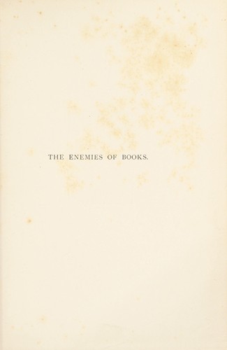 Cover for The enemies of books