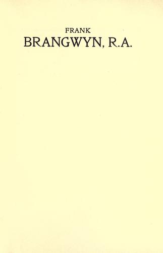 Cover for Frank Brangwyn, R.A.