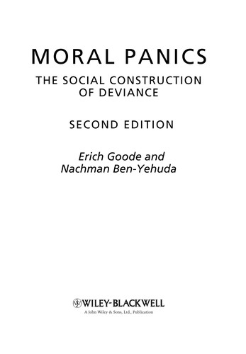 Cover for Moral panics