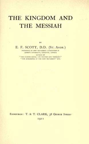 Cover for The kingdom and the messiah