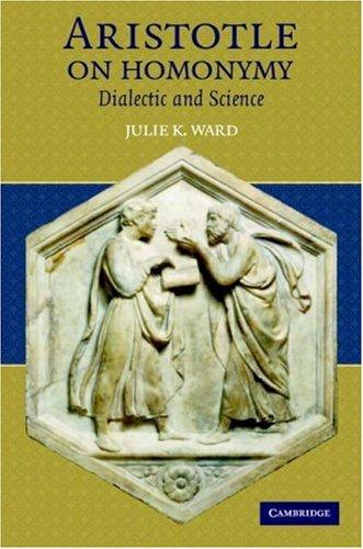 Cover for Aristotle on Homonymy