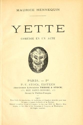 Cover for Yette