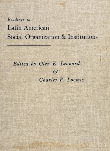 Cover for Readings in Latin American social organization & institutions