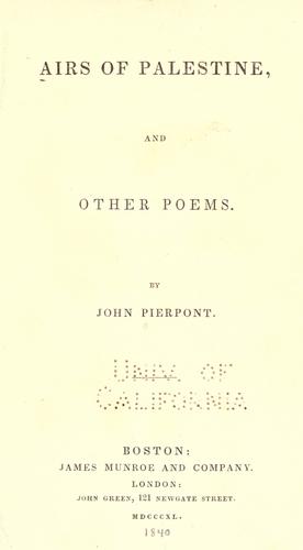 Cover for Airs of Palestine