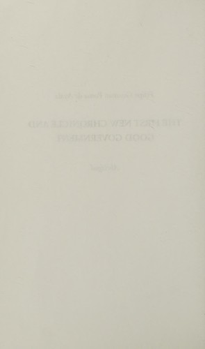 Cover for The first new chronicle and good government