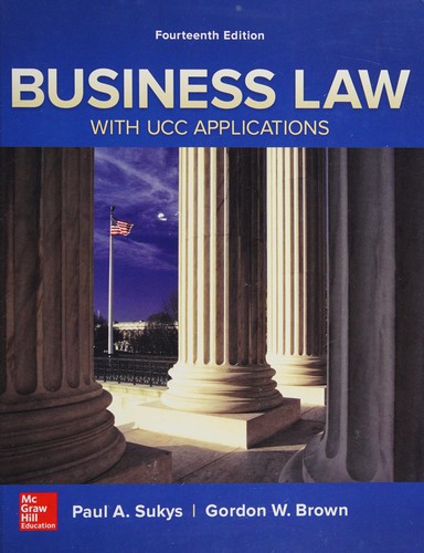 Cover for Business Law with UCC Applications