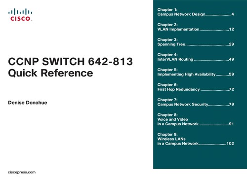 Cover for CCNP SWITCH 642-813 quick reference