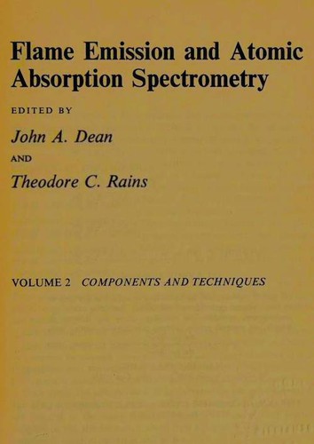 Cover for Flame emission and atomic absorption spectrometry.