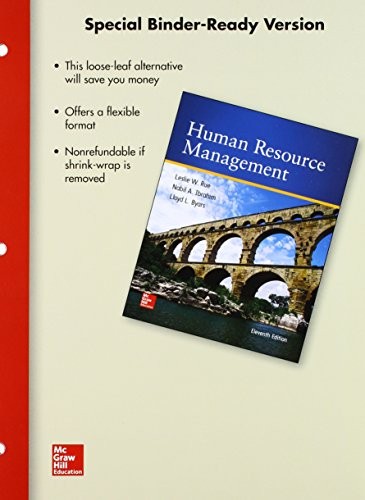 Cover for Loose Leaf Human Resource Management with Connect Access Card