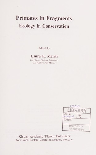 Cover for Primates in fragments