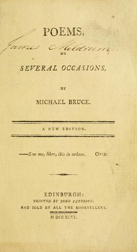 Cover for Poems, on several occasions