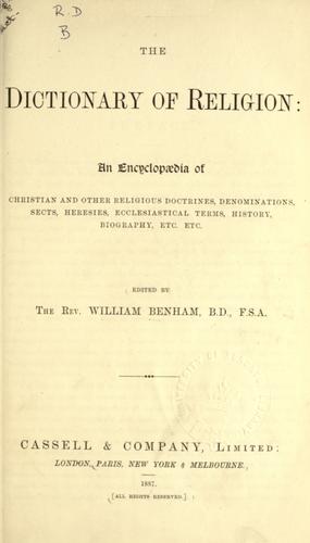 Cover for Dictionary of religion