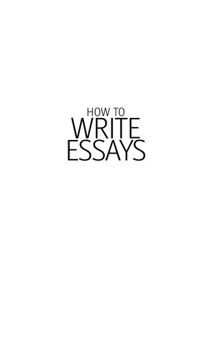 Cover for How to write essays