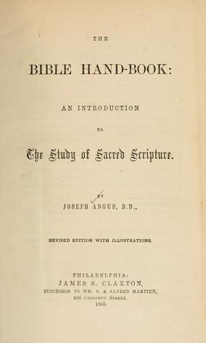 Cover for Bible hand-book