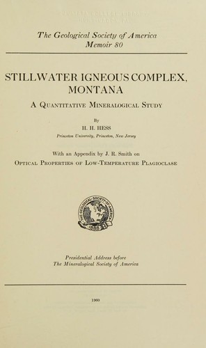 Cover for Stillwater igneous complex, Montana