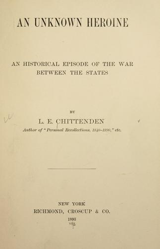Cover for An unknown heroine