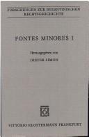 Cover for Fontes minores