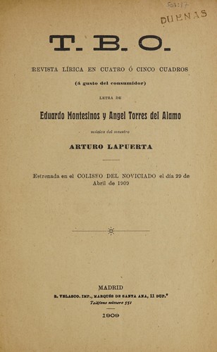 Cover for T.B.O.