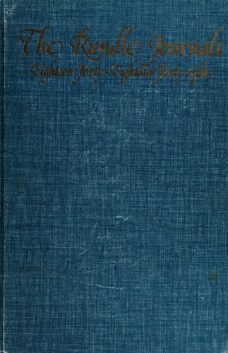 Cover for The Rundle journals, 1840-1848