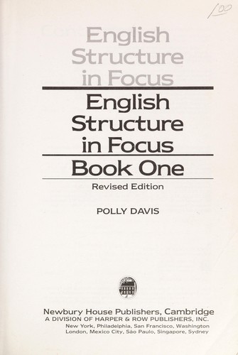 Cover for English structure in focus