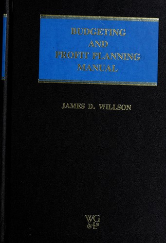Cover for Budgeting and profit planning manual