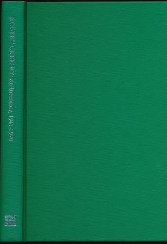 Cover for Robert Creeley; an inventory, 1945-1970.
