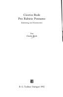 Cover for Ciceros Rede Pro Rabirio Postumo