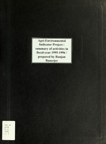 Cover for Summary of activities in fiscal-year ..