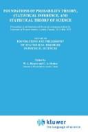 Cover for Foundations of probability theory, statistical inference, and statistical theories of science