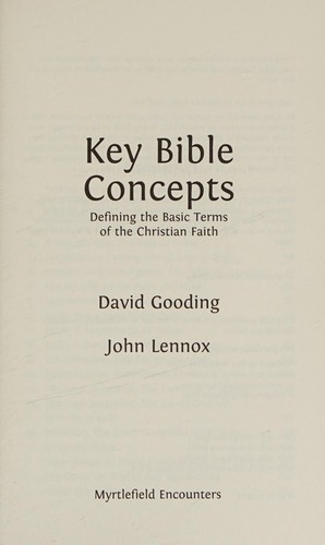 Cover for Key Bible concepts