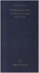 Cover for Politicorvm sive civilis doctrinae libri sex