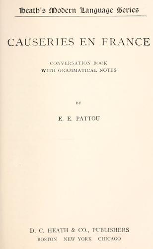Cover for Causeries en France