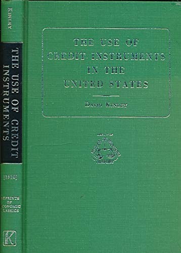 Cover for The use of credit instruments in payments in the United States.