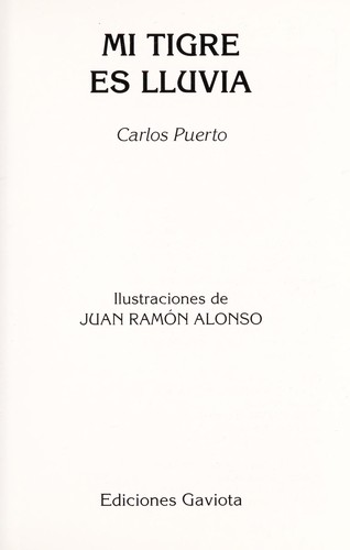Cover for Mi Tigre Es Lluvia