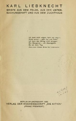 Cover for Briefe aus dem Felde