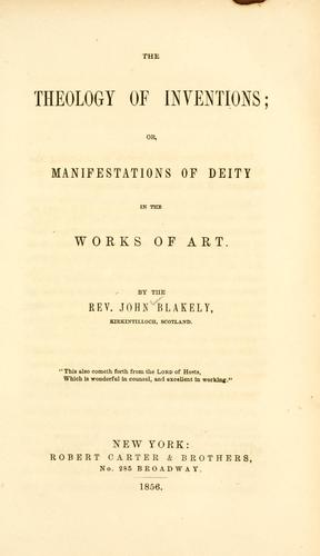 Cover for The theology of inventions