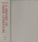 Cover for A history of Greek literature