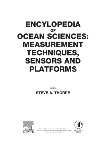 Cover for Measurement techniques, sensors and platforms