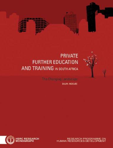 Cover for Private Further Education and Training in South Africa