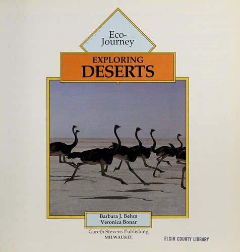 Cover for Exploring deserts