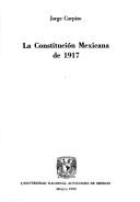 Cover for La Constitución mexicana de 1917