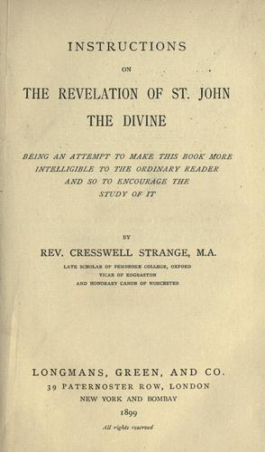 Cover for Instructions on the Revelation of St. John the divine