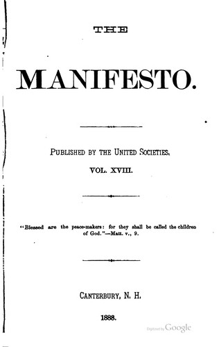 Cover for The manifesto