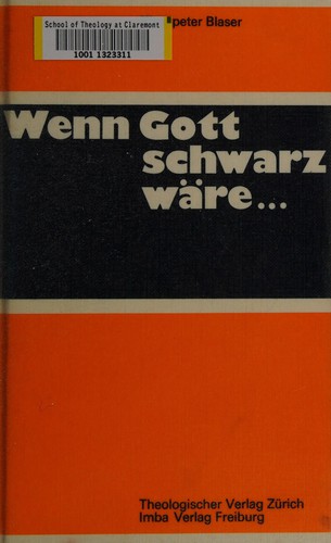 Cover for Wenn Gott schwarz wäre ...