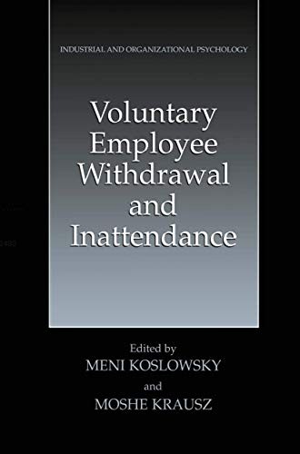 Cover for Voluntary Employee Withdrawal and Inattendance