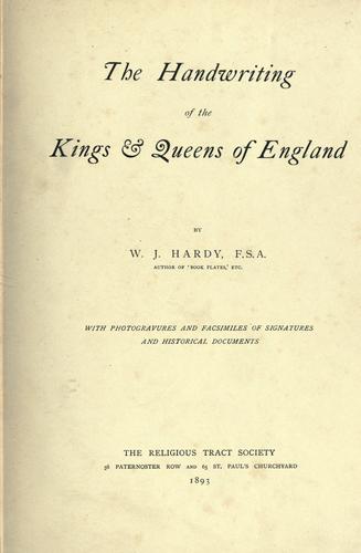 Cover for The handwritings of the kings & queens of England.