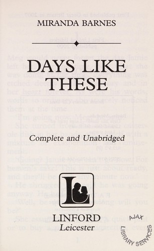 Cover for Days like these