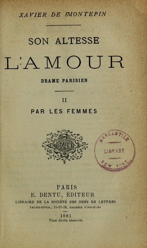 Cover for Son altesse l'amour