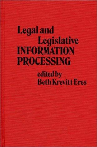 Cover for Legal and legislative information processing