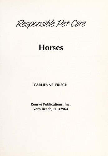 Cover for Horses